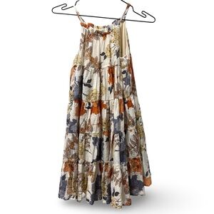 NWOT Hayden Girls Textured Botanical Tiered Tank Dress Girls Size Large